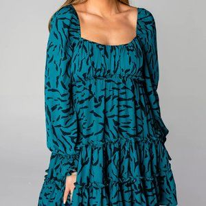 BuddyLove Doris Tiered Mini Dress Sz M